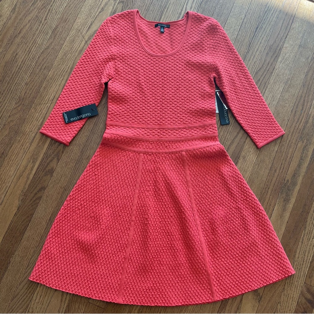 Eva Langoria Fit & Flare Textured Power Knit Dress size Small